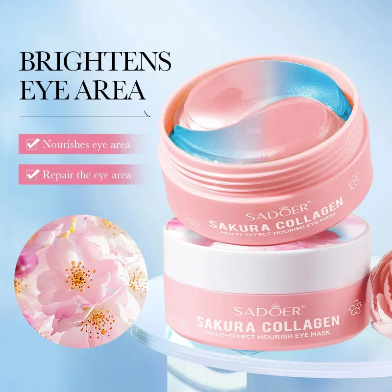 Collagen Under Eye Patches - 60pcs Sakura Collagen Eye Mask Anti