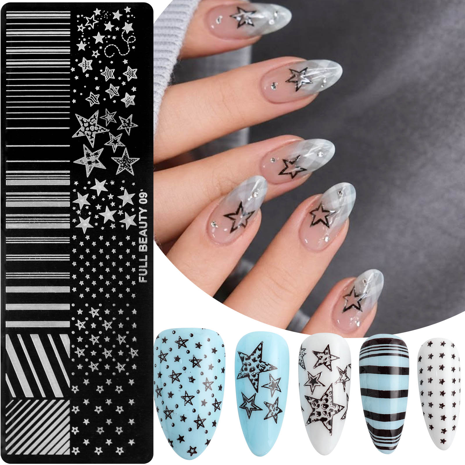 Nail Art - Nail Art Stamping Plate,Vintage Cursive Letter