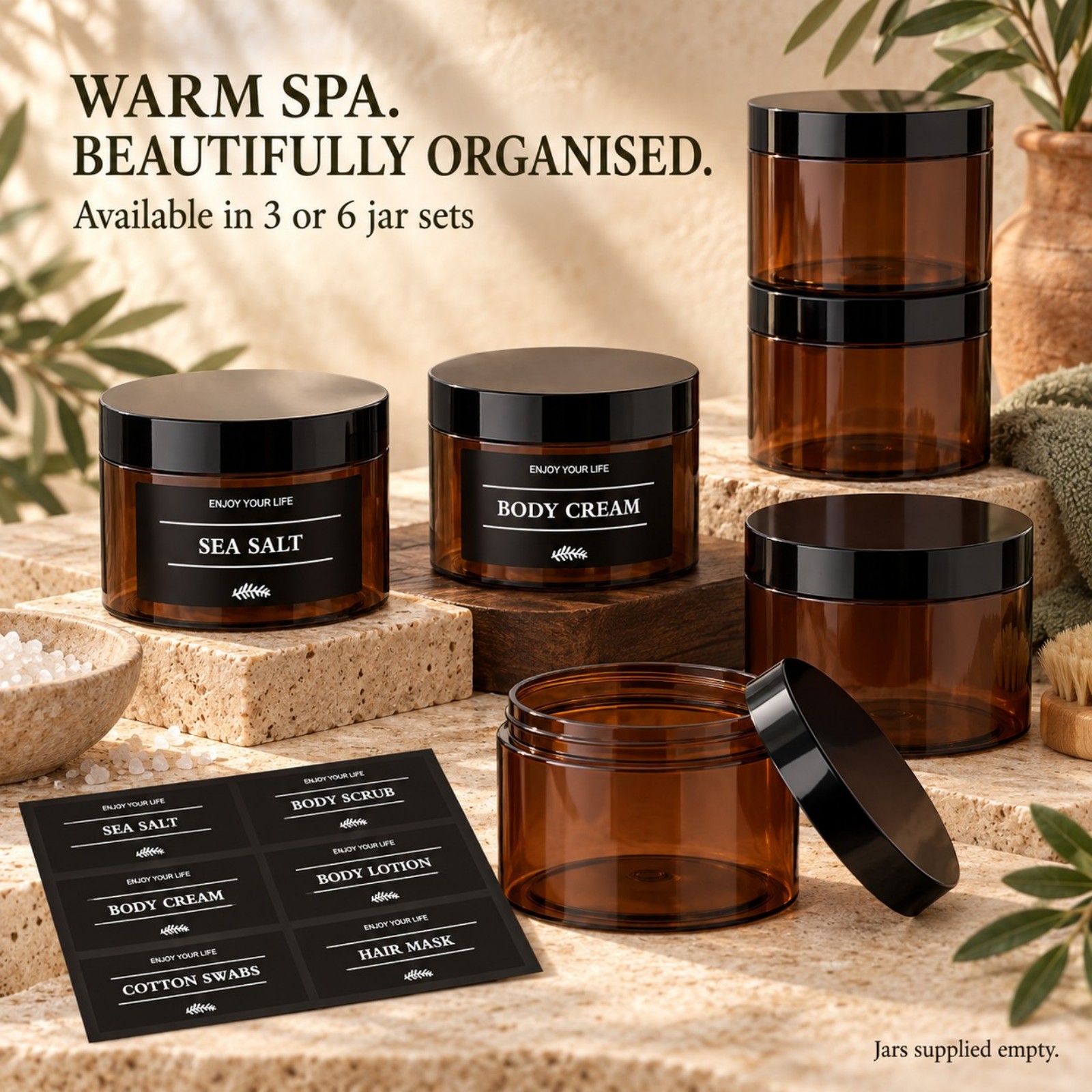 3PCS Bathroom Storage Jars wit - Hair Care 评论和价格