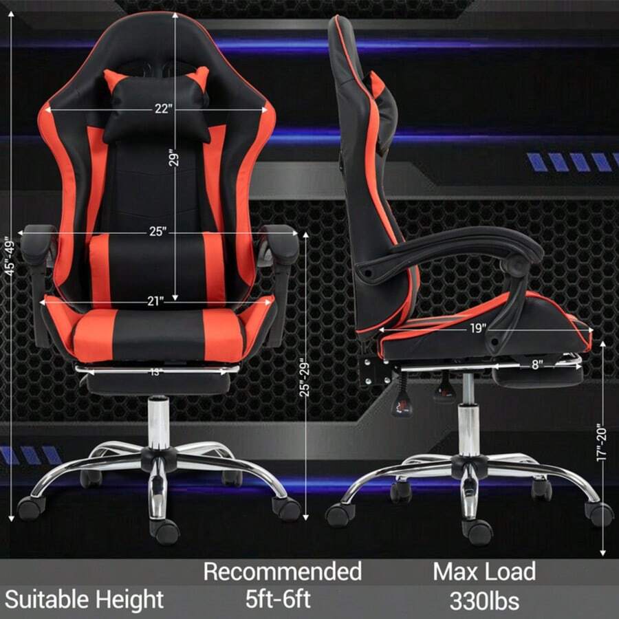 Gaming Chair With Massage Lumb - Massage 评论和价格