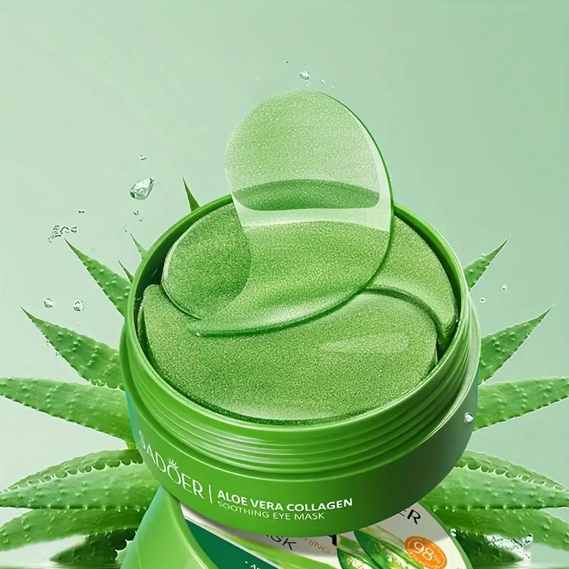 60 Pieces of Aloe Vera Collage - Collagen Under Eye Patches 评论和价格