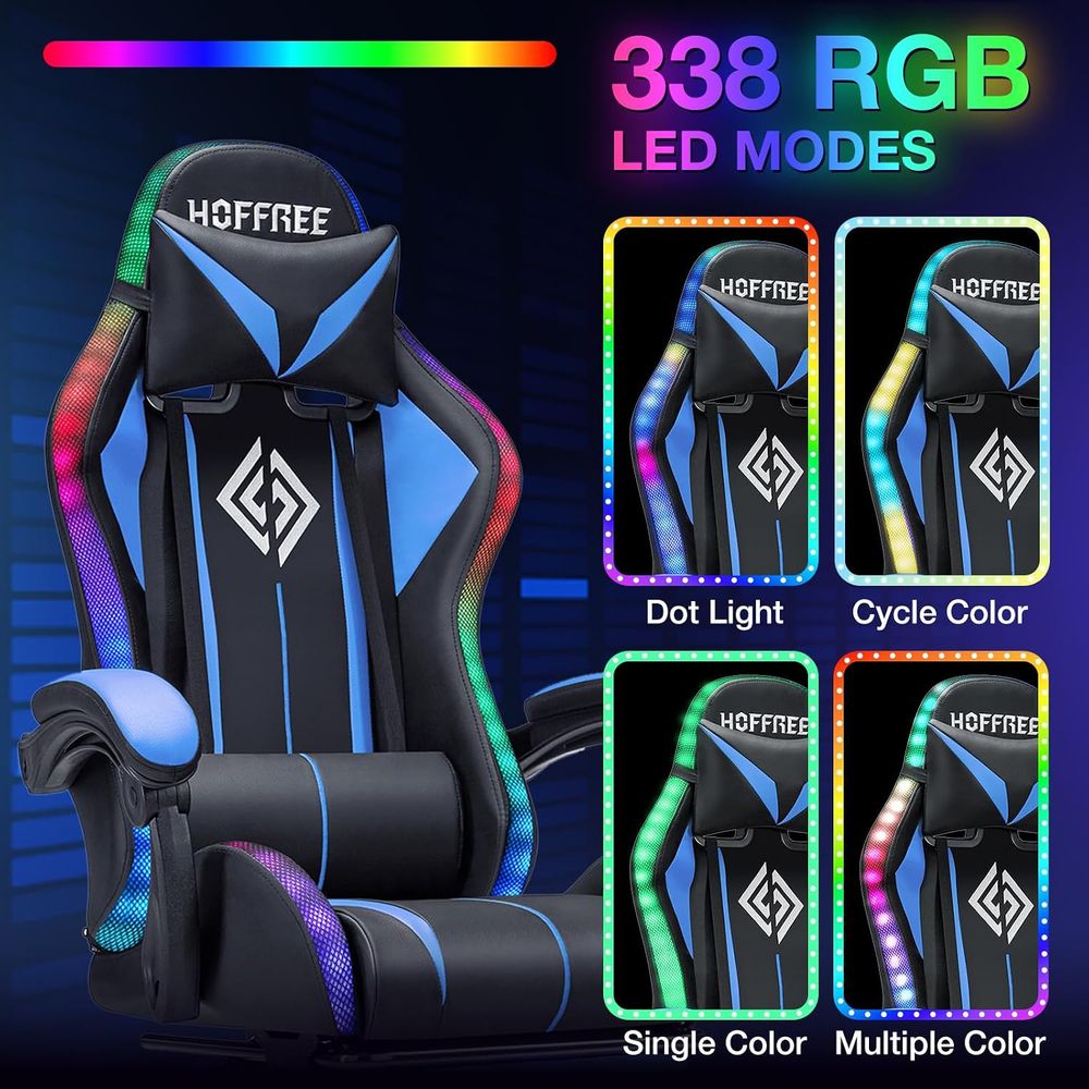 LED Gaming Chair with Massage  - Massage 评论和价格