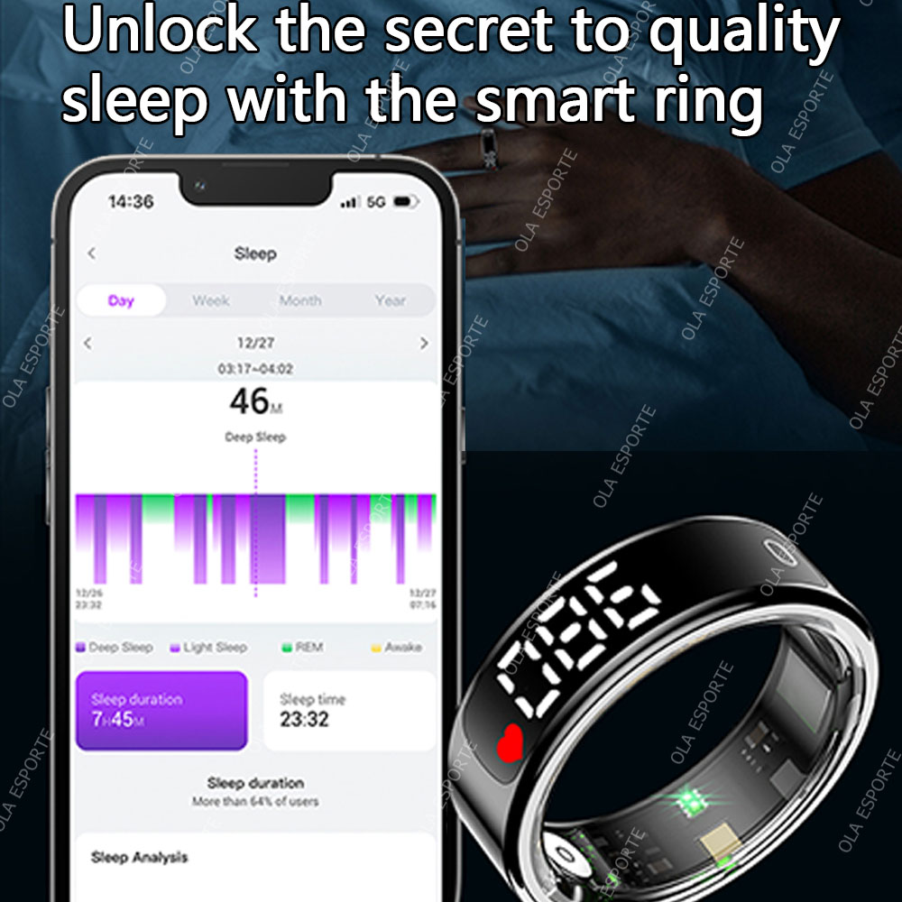 Smart Ring with Charging Case  - Health Monitors 评论和价格